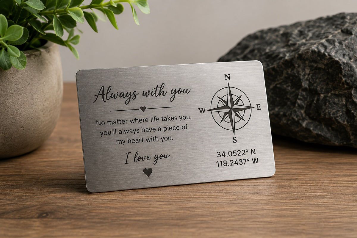 Personalized Laser Engraved Stainless Steel Wallet Card